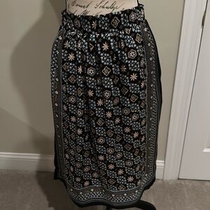 Ann Taylor Lined Medallion Print Skirt